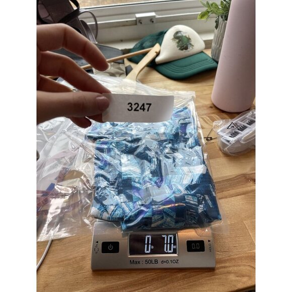 Title Nine Dress Size M Shella Blue Geometric Athletic Tennis Crewneck Tank Blue - Picture 9 of 9